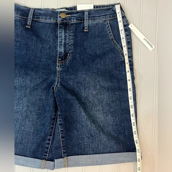 Westport Womens High Rise‎ Denim Jean Short Stretch Signature Fit Cuffed NWT 6 - Picture 8 of 11